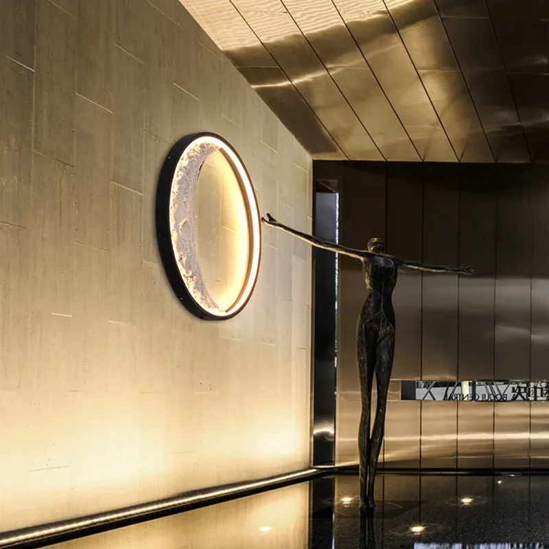 Energi surya, lampu dinding luar ruangan tahan air untuk vila, lanskap taman modern dinding eksterior, balkon halaman dinding berbentuk sabit.