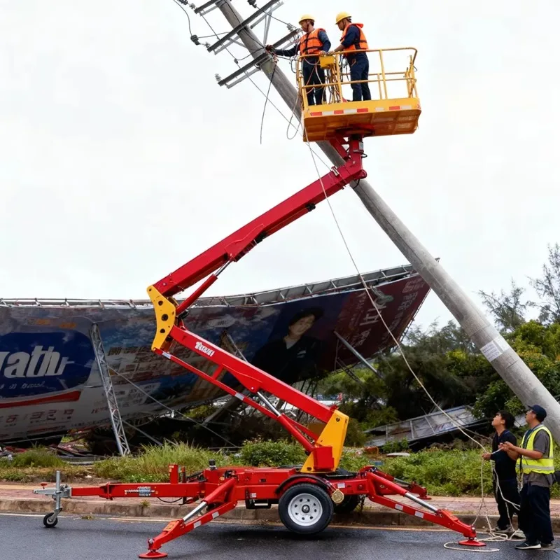 Custom 18m Towable Boom Spider Boom Lift Fully Self-propelled Curved Arm Lift Man Basket Platform 3t Spider Crane