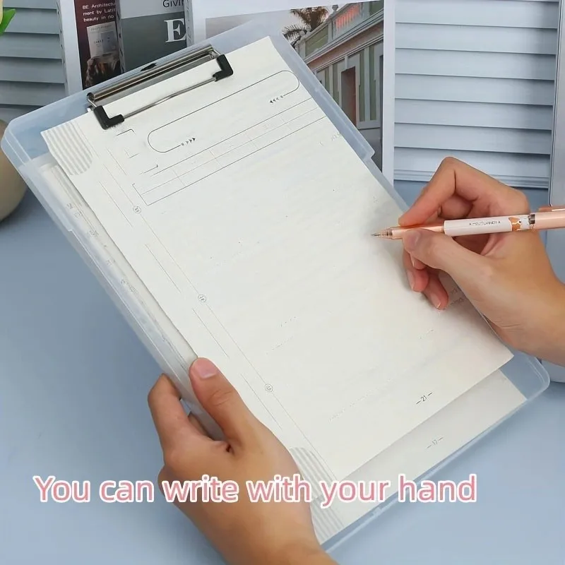 1pcs，A4, Large Capacity Data Book, Horizontal Opening, Paper Storage And Finishing, Writing Pad, Stationery Office Supplies