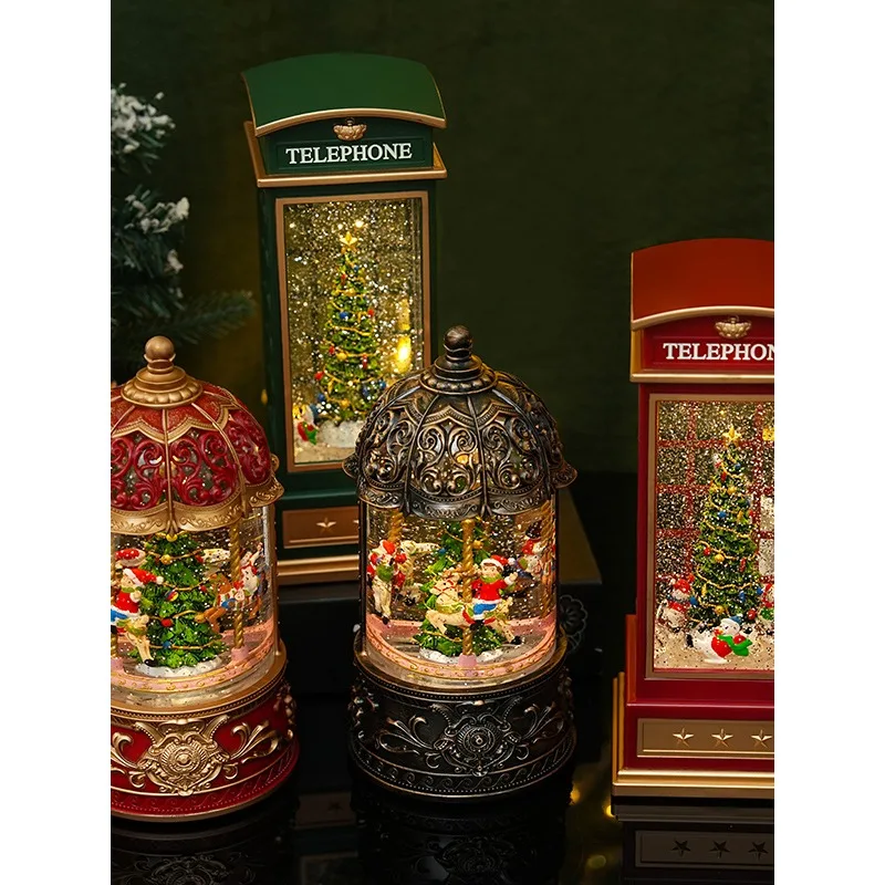 Christmas decoration scene arrangement window ornaments old man snow holiday crafts gifts