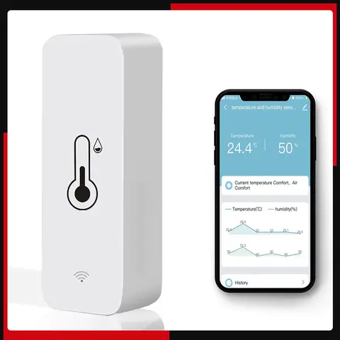 WiFi 온도 습도 테스터 가정용 온도계 Alexa 및 Google Assistant와 호환되는 다기능 습도계