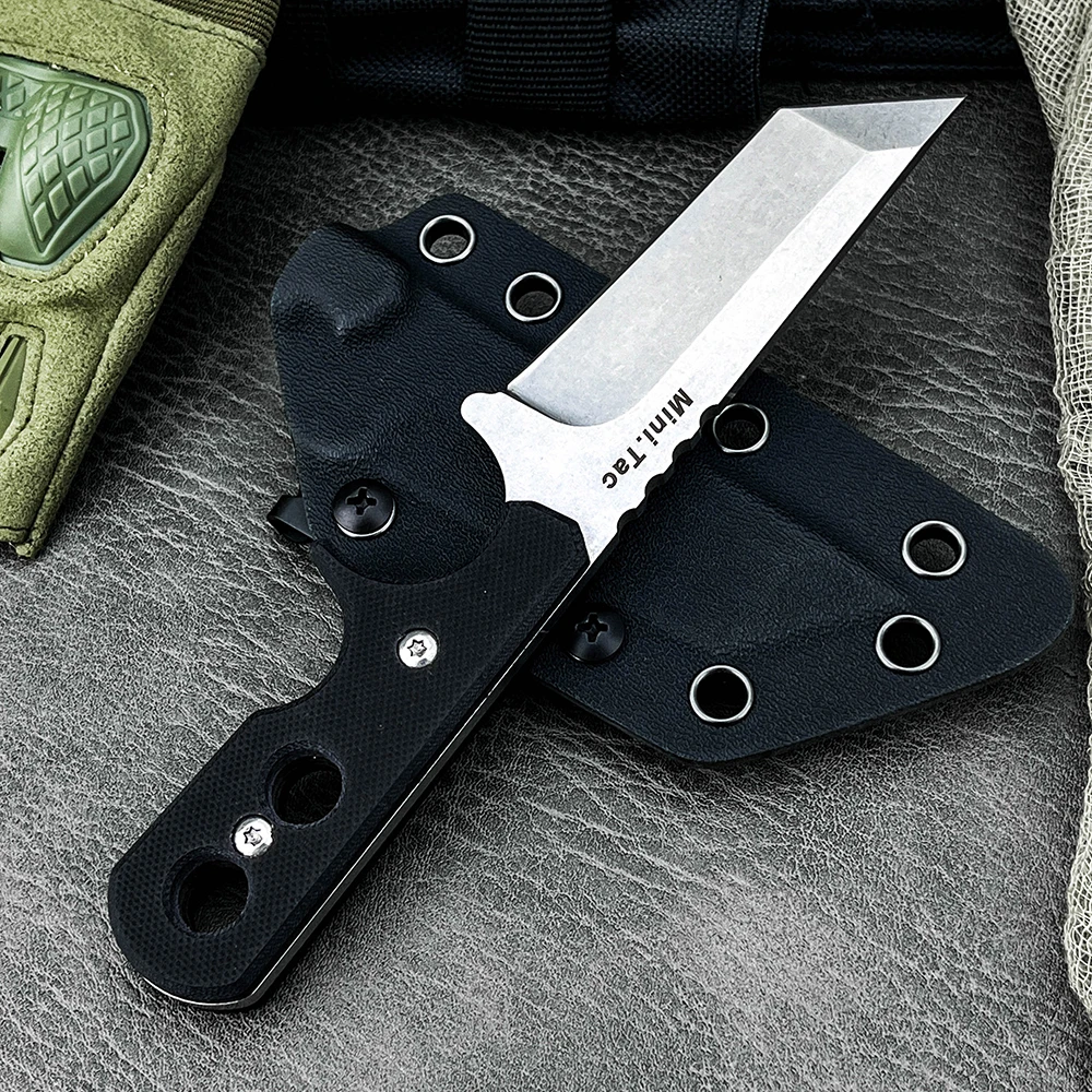 

Многоцелевой нож высокой твердости для кемпинга, охоты, EDC, прямой нож для выживания в дикой природе, спасательный универсальный нож с ручкой G10