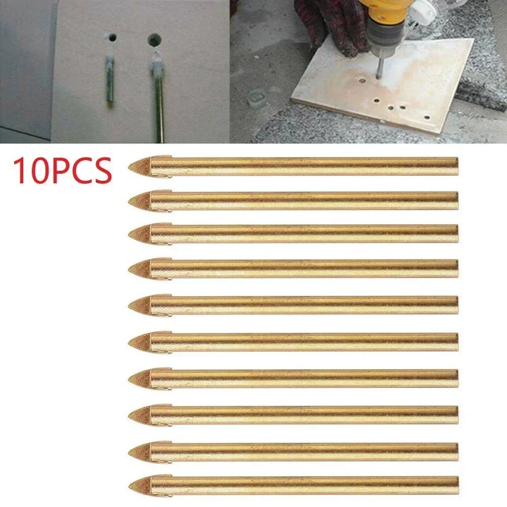 

10Pcs 6mm Glass Drill Bit Tungsten Carbide Tipped Ceramic Tile Cutter Power Tool Hex Shank Power Tools Drill Bit