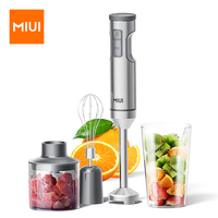 MIUI Hand Immersion Blender 1000W Powerful 4-in-1,Stainless Steel Stick Food Mixer,700ml Mixing Beaker,500ml Processor,Whisk