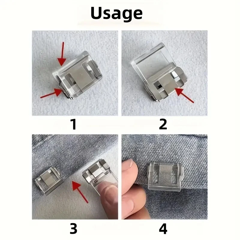 انفصال مكافحة انزلاق بنطلون كليب غير مرئية لا خياطة إخفاء مشبك DIY بها بنفسك الخياطة الحرفية-4/6/10 قطعة مقاطع الملابس