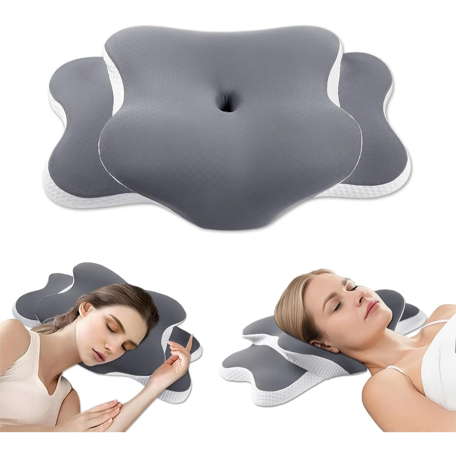

Ergo Pillow for Neck Pain and Snoring Relief | Cervical Support for Side Sleepers | Memory Foam
