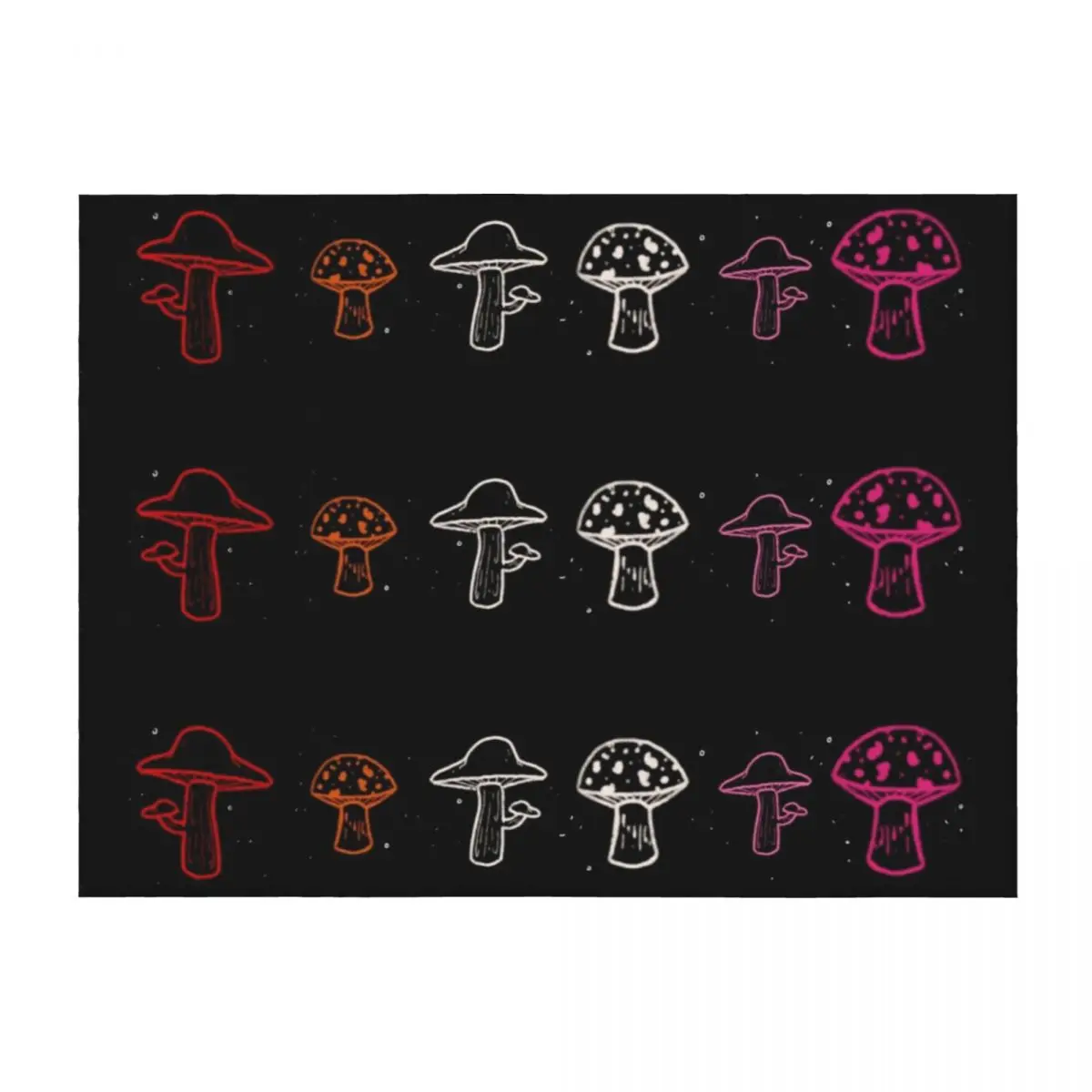 

Lesbian colored Mushrooms Throw Blanket funny gift Bed Blankets For Sofas Fashion Sofas Blankets