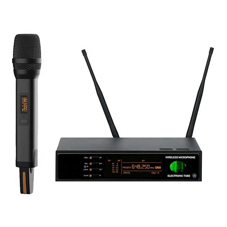 QS-10+93A Big Size PCB Tube Mic Professional True Diversity Wireless Microphone 1 Channel