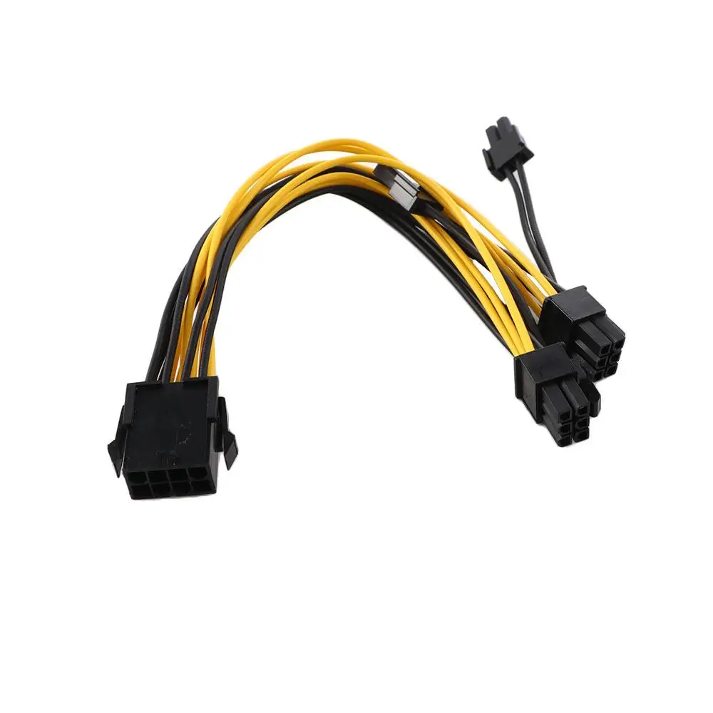 Cable divisor PCI-E, cable de extensión de alimentación, cable divisor para GPU, cable para tarjeta gráfica, de 8 pines a doble 6+2 pines, de 8 pines a doble 8 pines