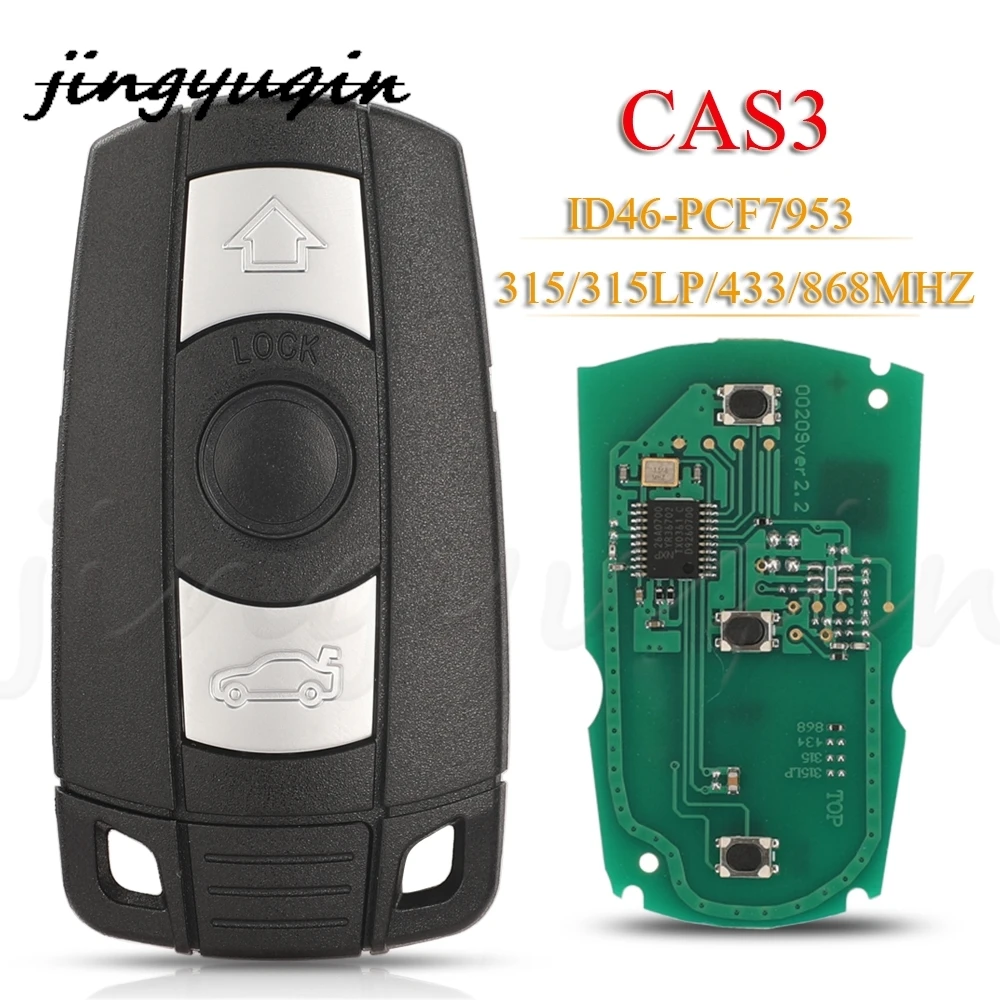 

jingyuqin CAS3 CAS3+ Car Remote Key 315 /315LP /433/ 868MHz for BMW E60 E70 E90 1/3/5/7 Series X5 X6 Z4 Transmitter Chip PCF7953