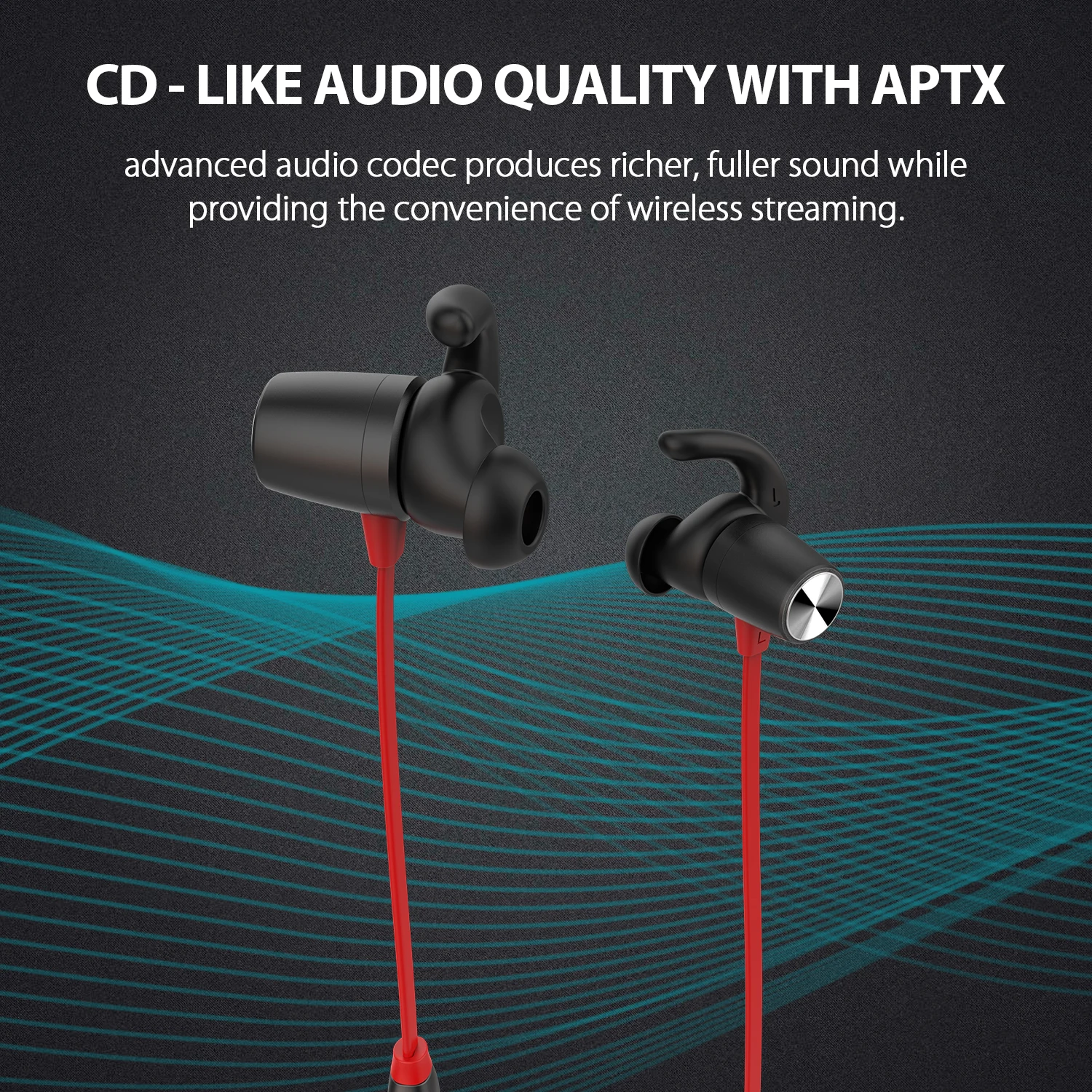 dodocool Magnetic Wireless Stereo Sports In-Ear Headphone with HD Mic CVC 6.0 Noise Cancellation for Most Bluetooth-enabled