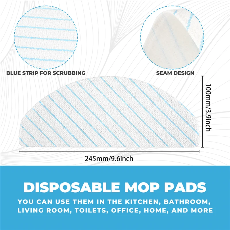 

A31Z-100 Pcs Disposable Mop Pads Replacement Mop Cloths Pads For Ecovacs T9 T9+ T8 T8+ T8 AIVI N8 N8 Pro N8 Pro+ Robot Vacuum