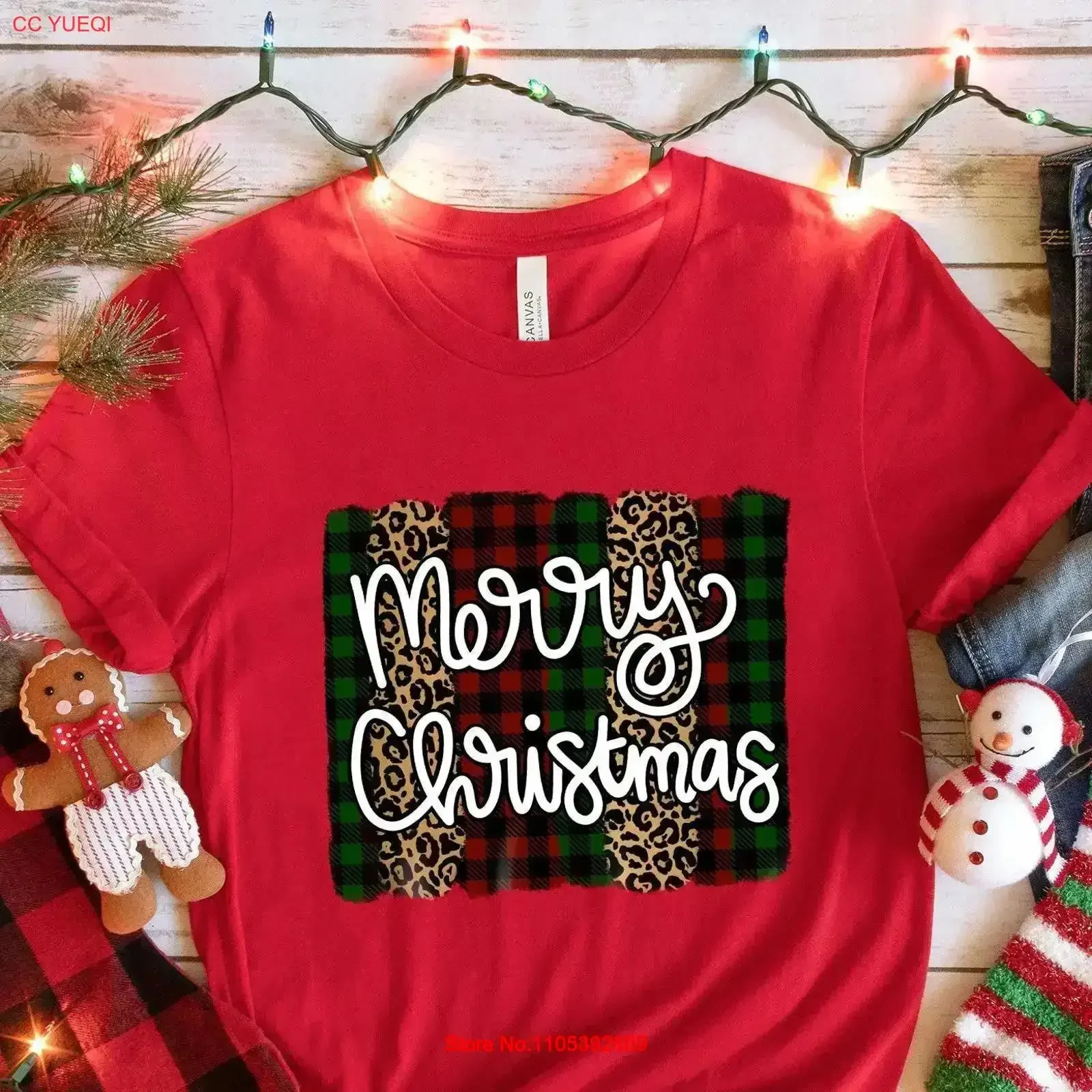 Frohe Weihnachten T-Shirt mit Leopardenmuster, süße Weihnachtsgeschenk-Party-Oberteile, 2022 Outfits, Vintage-Waschgrafik, vielseitige Designerkleidung, weich