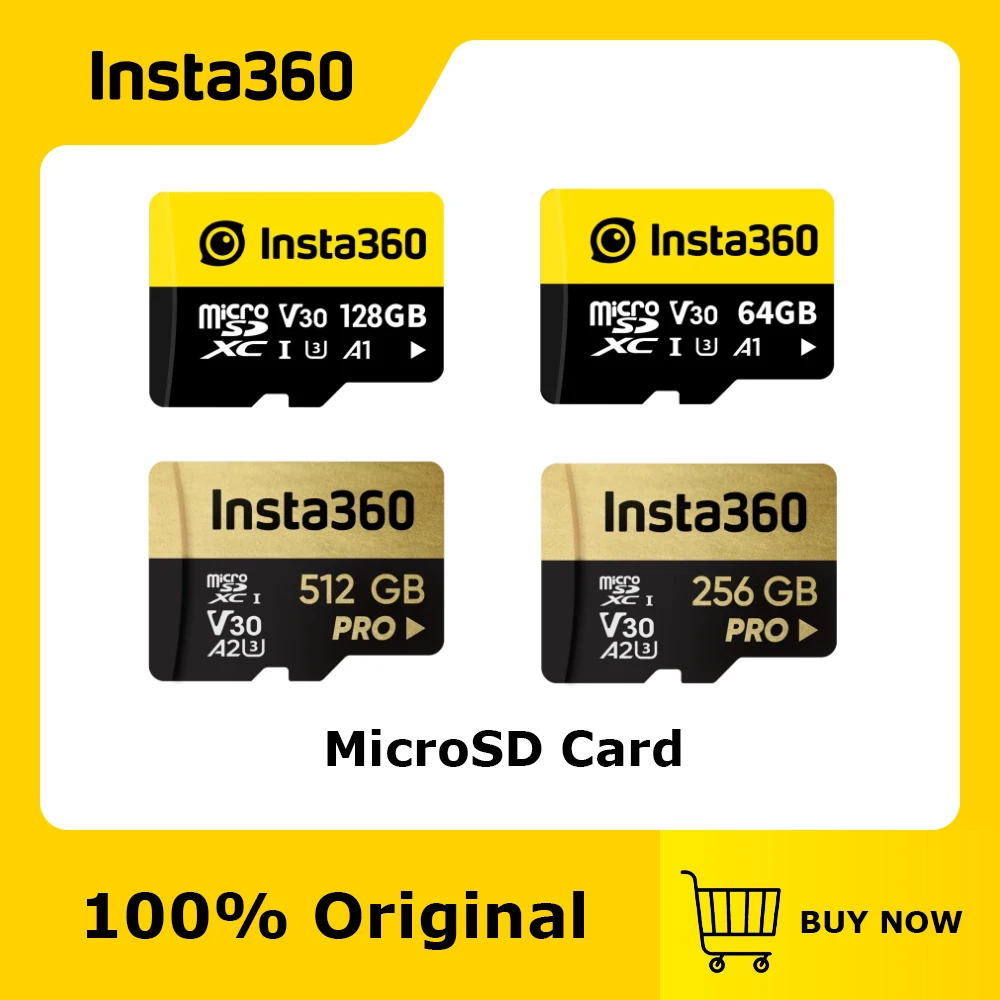 Official & Original Insta360 MicroSD Card - 64GB,128GB,256GB,512GB