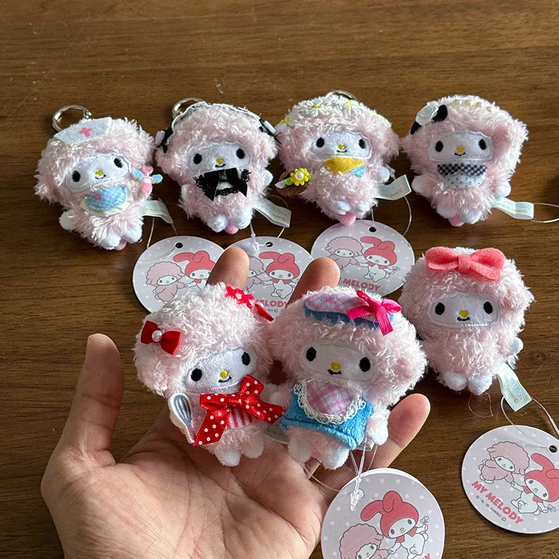 

Kawaii милый пианино с изображением баранины, розовая плюшевая кукла, аниме, подвесные украшения, мультяшные детские сладости, подарки для школьников