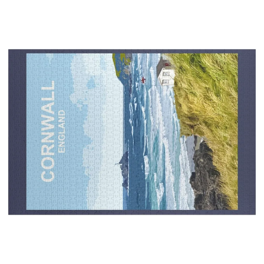 Cornwall, England UK. British seaside landscape art Jigsaw Puzzle Personalised Jigsaw Animal Custom Jigsaw Puzzle