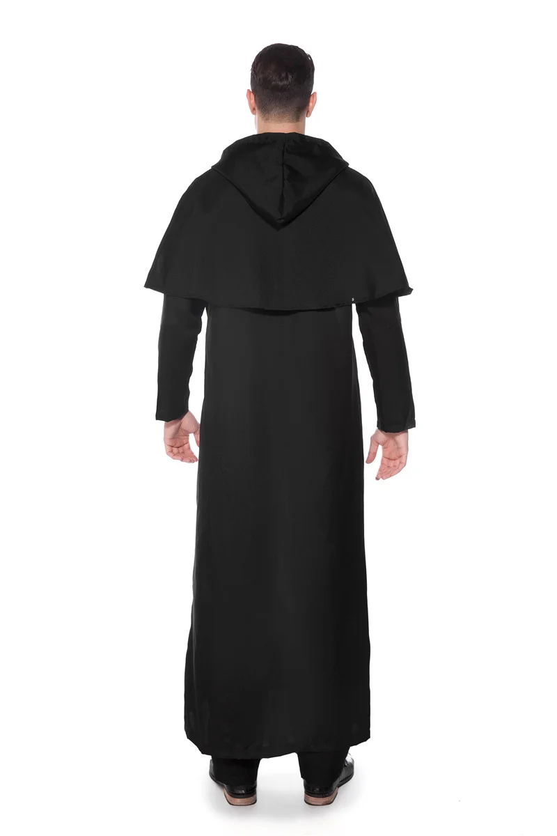 Adult Men Halloween Jesus Christ Missionary Cosplay Uniform Robe  Priest Mary Godfather Costume