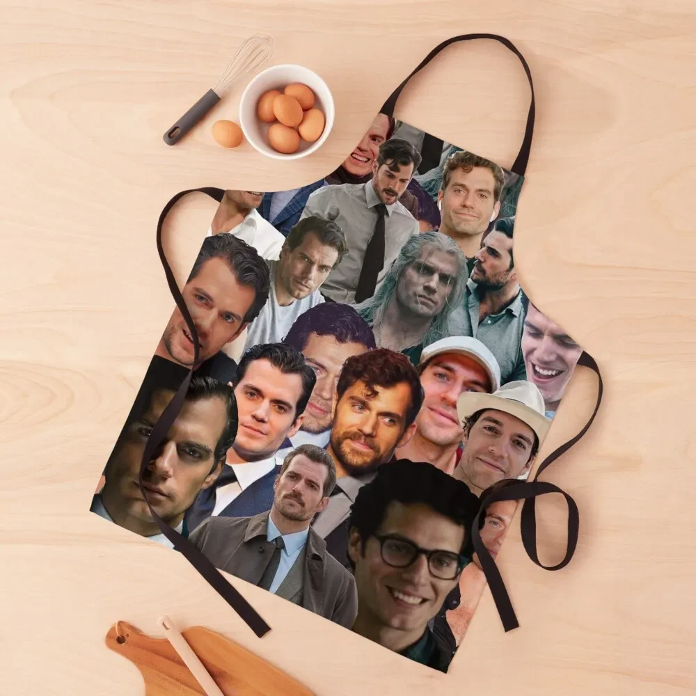 Henry Cavill Photo Collage Apron Barista For Kitchen Apron