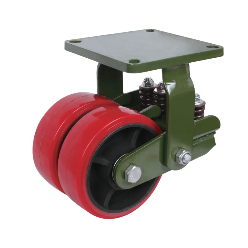 Applicable to 8 in High Load Capacity 2ton Industry Super Heavy Duty Trolley Swivel Caster Spring Shock-absorbing Casters
