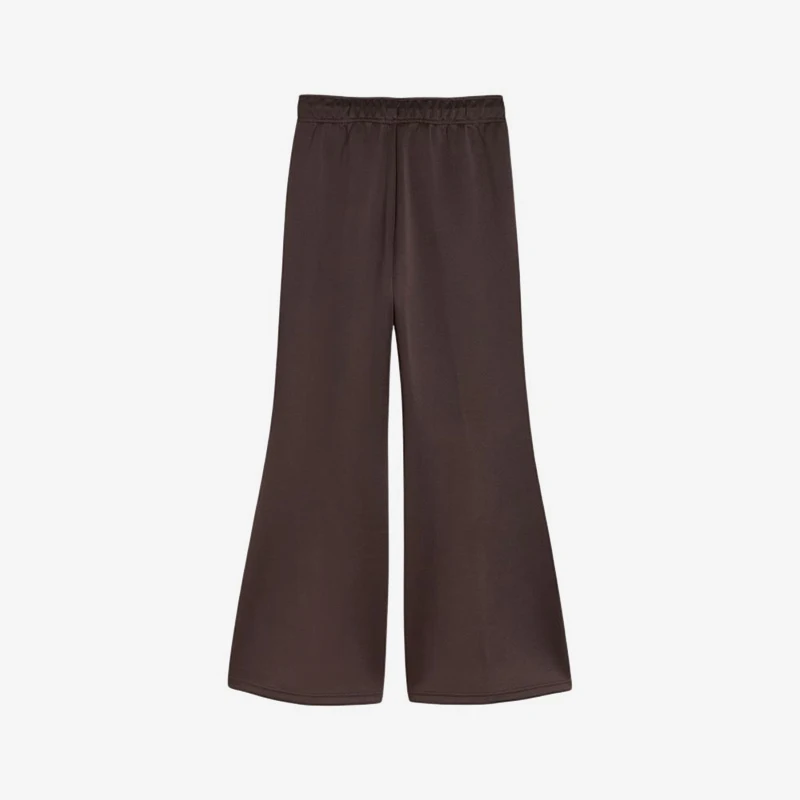 Puma genuine women's brown bell bottom pants with wide legs and lace up animal pattern sneakers 637408-13