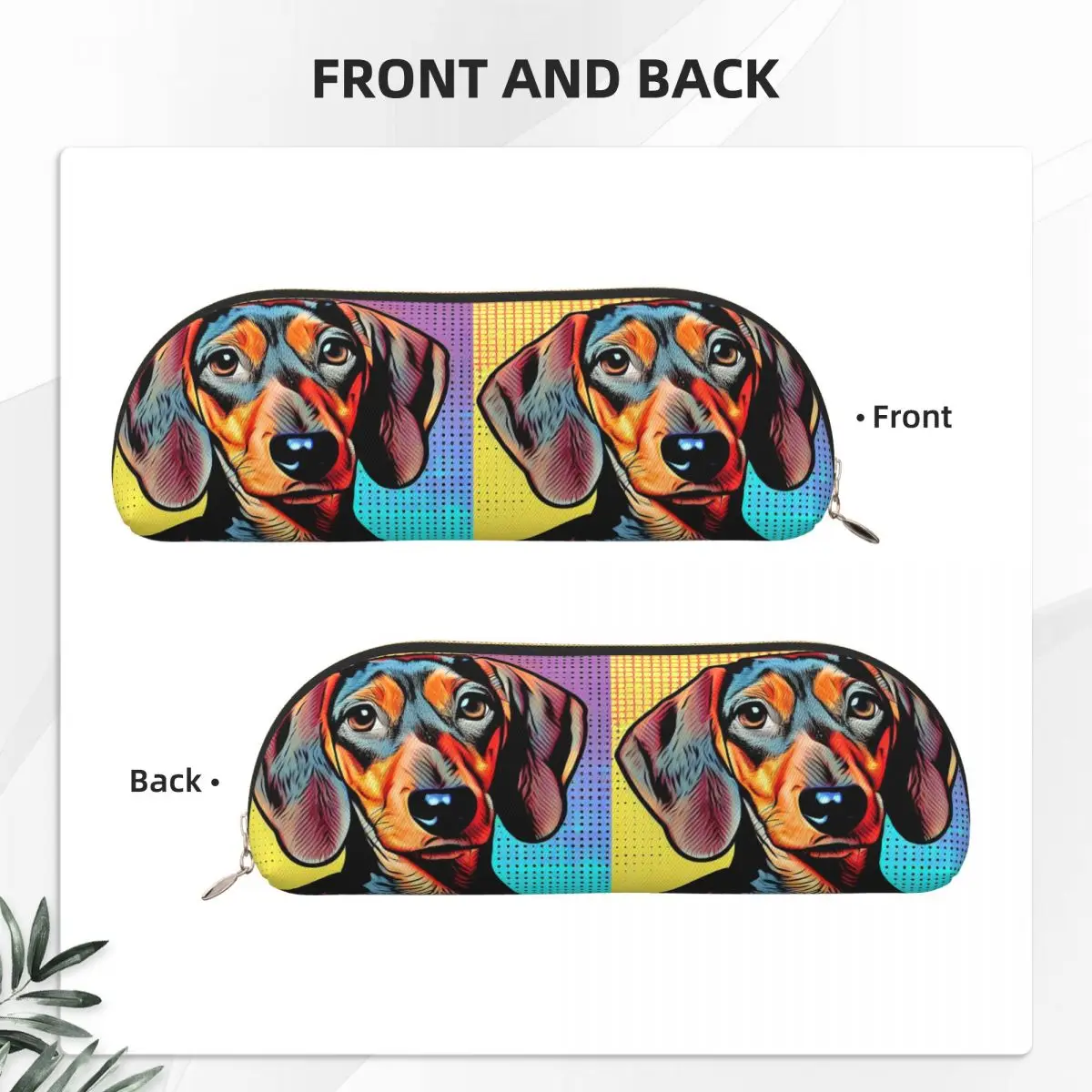 Dachshund السجق الكلب البوب الفن مقلمة حامل قلم تخزين لوازم مكتبية سعة كبيرة صندوق القلم حقيبة أقلام رصاص للبنين بنات