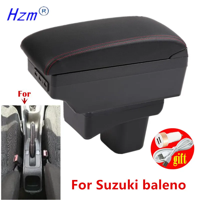 For Suzuki Baleno Armrest Retrofit Parts 2017-2019 Car Center Storage Box with USB Port Special Accessories