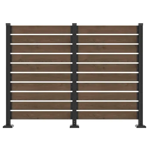 60''H x 78''W Outdoor No Dig Cedar Wood Fence Privacy Screen | with Aluminum Posts, Easy Assembly, for Hard Surface &