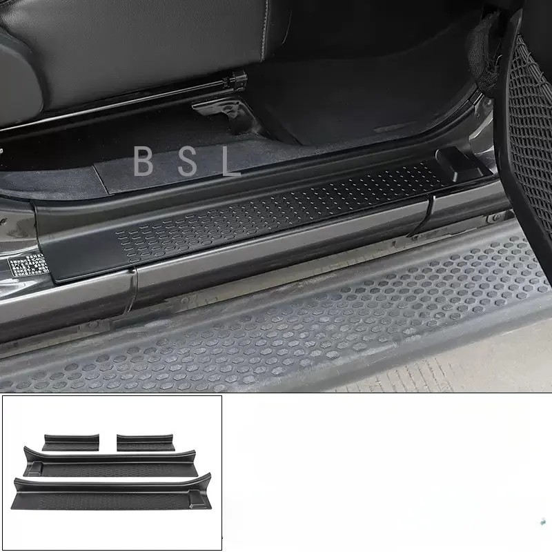 

Car Door Threshold Bar Strip for Jeep Wrangler JL 2018-2023 ABS Door Sill Scuff Plate Cover for Jeep Gladiator JT