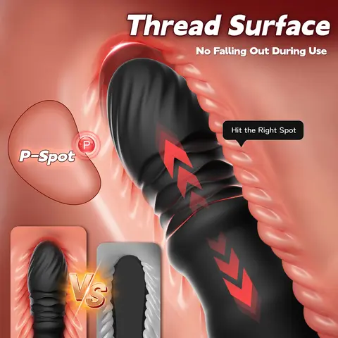 SENSIVO Thrusting Male Prostate Massager Anal Vibrator Remote Control Vibrating Butt Plug with Suction Cup Sex Toy for Men Women