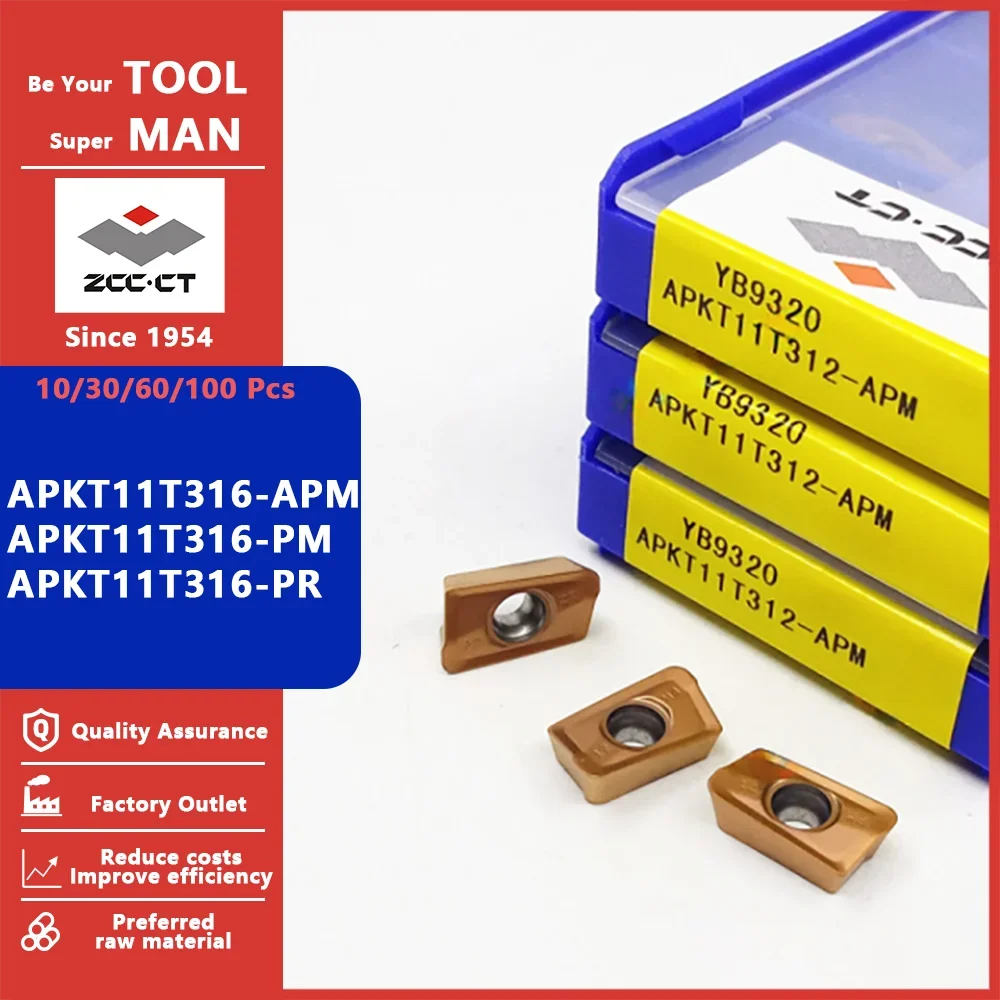 

APKT11T316-APM ZCC.CT APKT11T316-PM APKT11T316-PR Carbide Milling Inserts Lathe Tool APKT 11T316 Carbide Milling Turning Tools