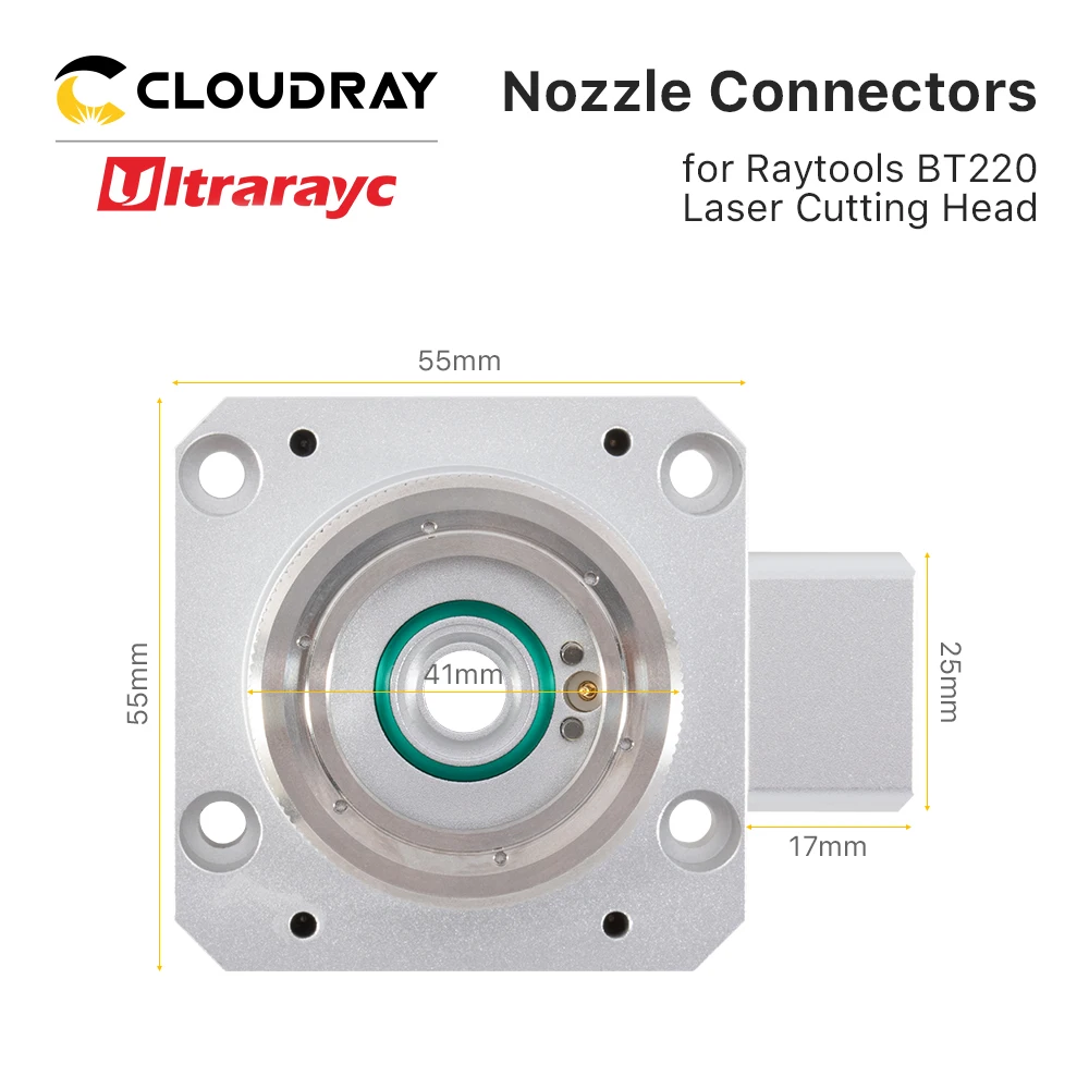 موصلات Ultrarayc Nozzler لـ raytool BT220 من الألياف القطع بالليزر رئيس السعة الاستشعار فوهة اتصال أجزاء الاستهلاكية