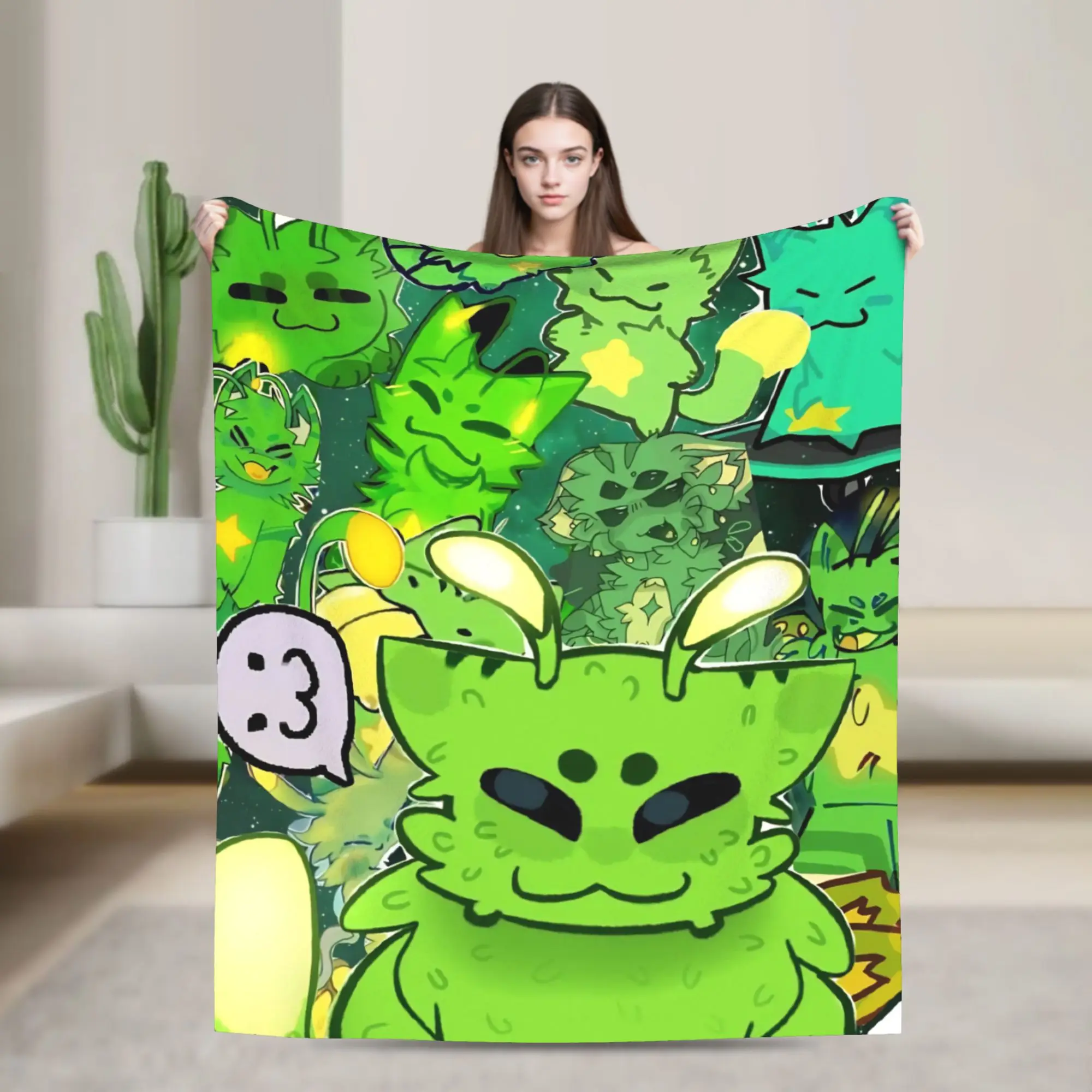Gir Invader Zim Cartoon  Blanket  Warm Street Trend Plush Throw Blanket For Outdoor Decorative Flannel Bedspread Bed Cover