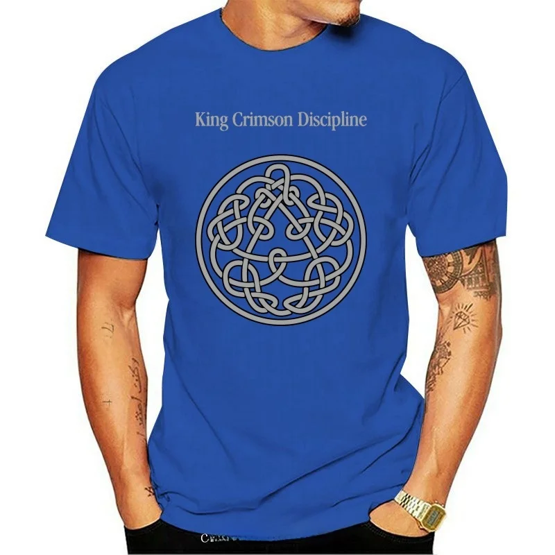 Fashion King Crimson Mens Discipline T-Shirt Red V-Neck Customizable Hi Quality Clothing Sweatshirt Customization Service