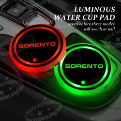For Sorento GT Line K3 K2 K5 K9 Logo Car USB Color Water Coaster Car Interior Ambience Lighting Mat Decorative