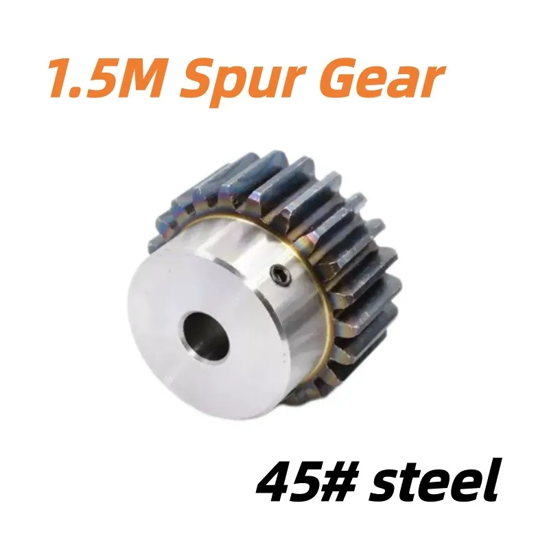 1PCS 1.5 Module Spur Gear 12T-28T Carbon Steel Step Pinion Gear Bore 6/8/10/12/14/15/16mm OD 21-45mm 1.5M Motor Gear