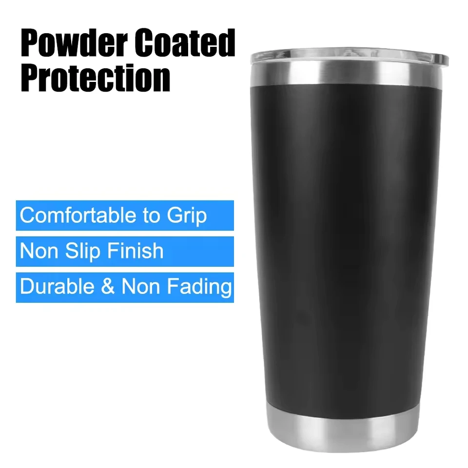 

20OZ plastic sprayed stainless steel simple double-layer vacuum car thermos cup large capacity portable car cup