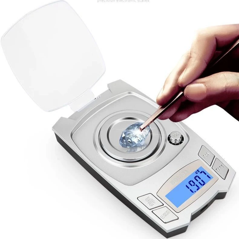 0.001g Precision Electronic Scales 500g/100g/50g/20g/10g USB Charging Weighing Jewelry Scale Portable Lab Weight Milligram