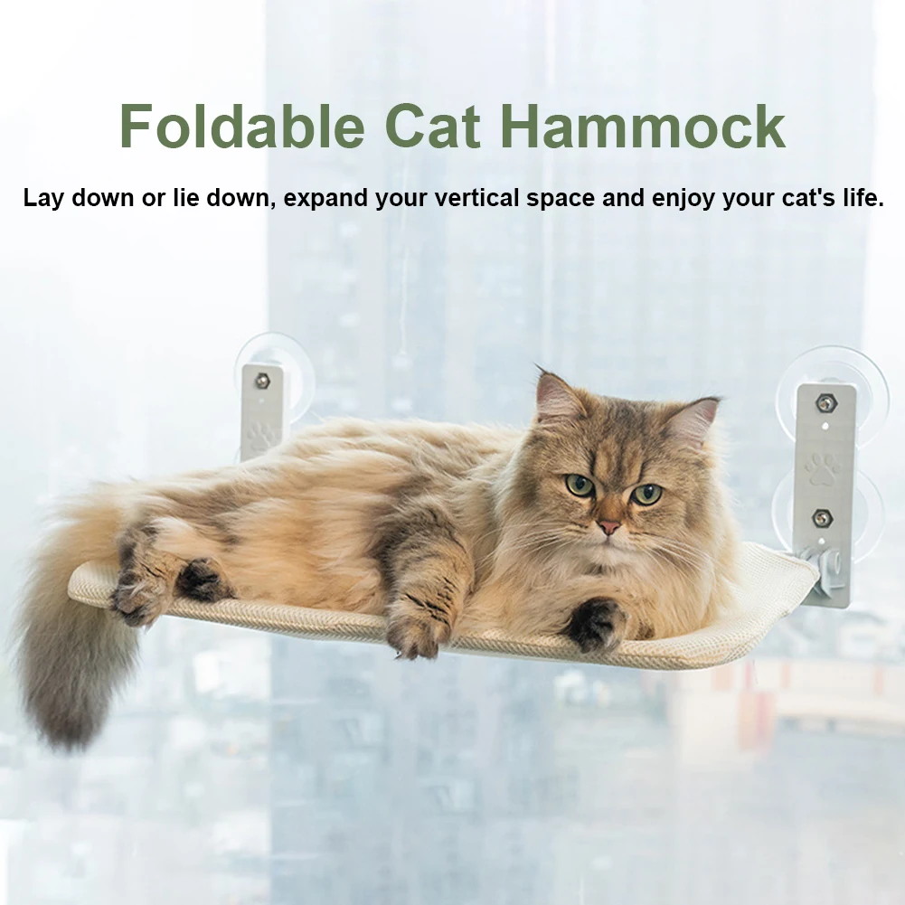 

Foldable Hanging Window Hammock With Strong Suction Cups Cat Hammock For Indoor Cat Beds Mats 45 X 30cm