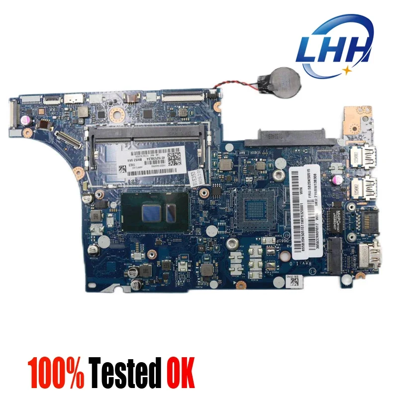 LA-D061P Mainboard for Lenovo Ideapad 500S-13ISK Laptop Motherboard I3-6100U CPU UMA 100% Test Work