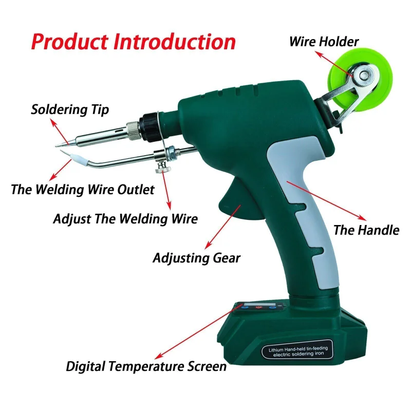 Cordless Automatically Send Tin Electric Soldering Iron Gun for Bosch 18V Lithium Battery Portable Fast Welding Tool