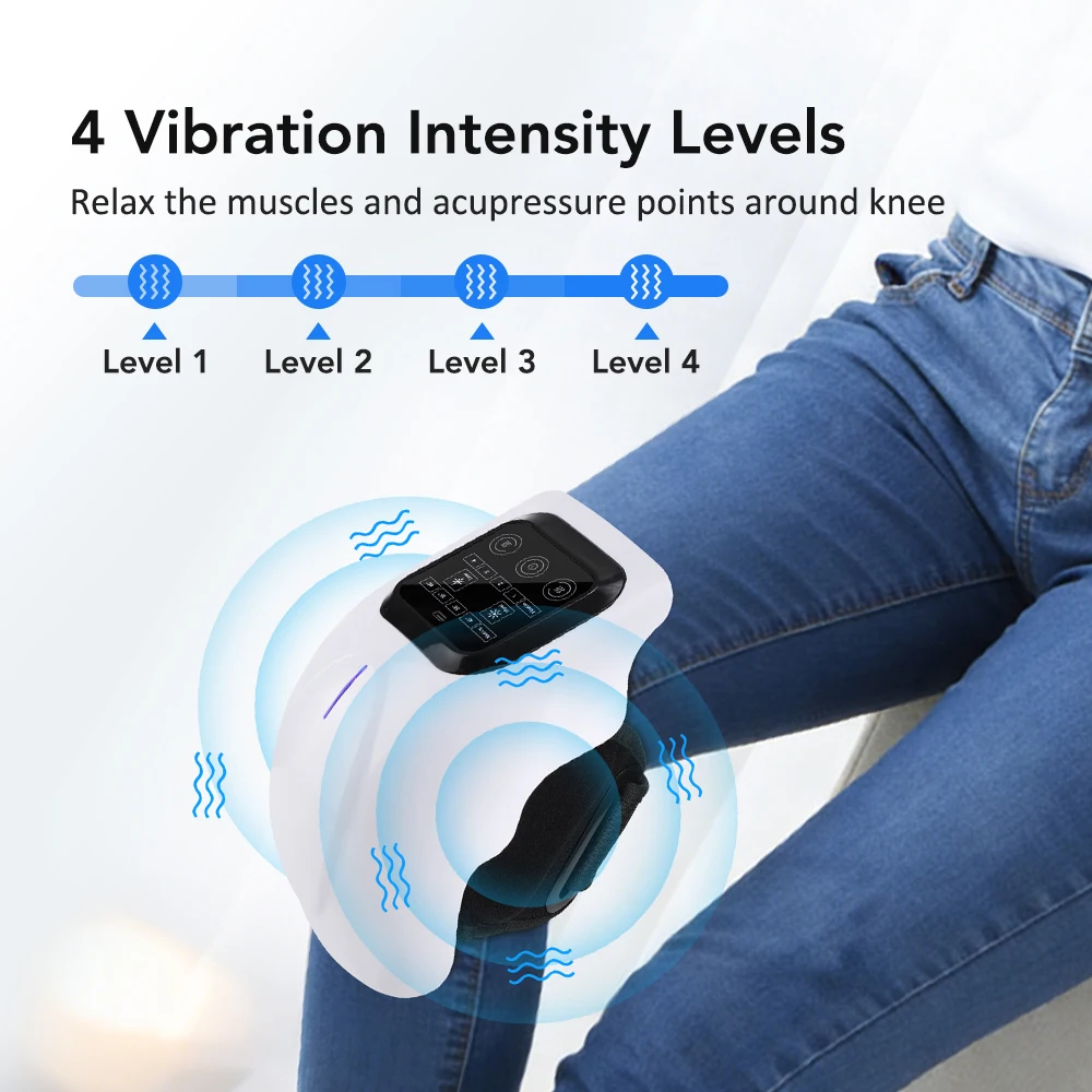 LED Screen Knee Brace Themal Vibration Knee Leg Relaxing Massager Heating Knee Brace Wrap Device 2000mAh Battery