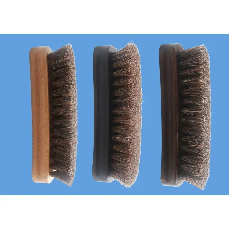 

Horsehair Shoe Brush Polish Natural Leather Real Horse Hair Soft Polishing Tool Bootpolish Cleaning Brush for Suede Nubuck Boot