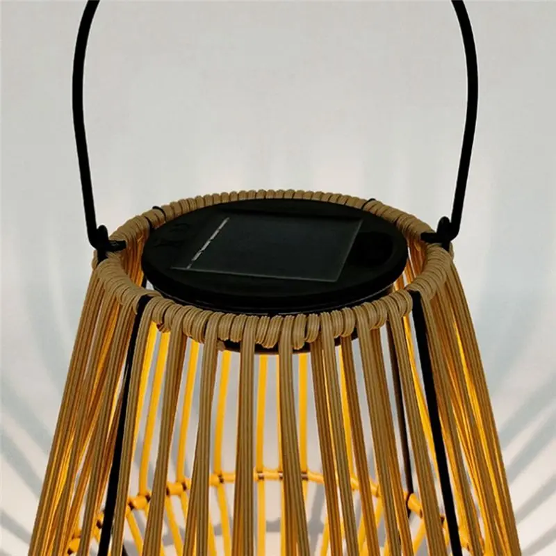 [A92P!】 Solar Rattan Garden Lights Outdoor Camping Home Courtyard Garden Pavilion Restaurant Led Garden Lights