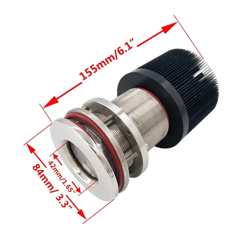 Marine LED Underwater Light Blue Stainless Steel 155*84mm Boat Lamp IP65 10-24V 30W Marine Hardware Boat Accessories