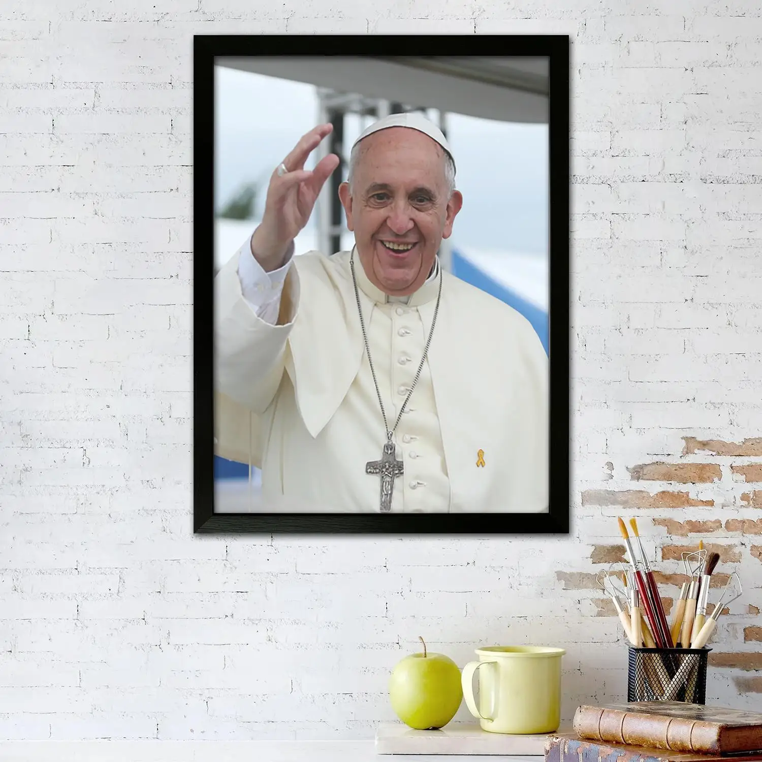 pope francis Canvas Art Poster and Wall Art Picture Print, Modern Family Bedroom Decor Posters,Decorative painting