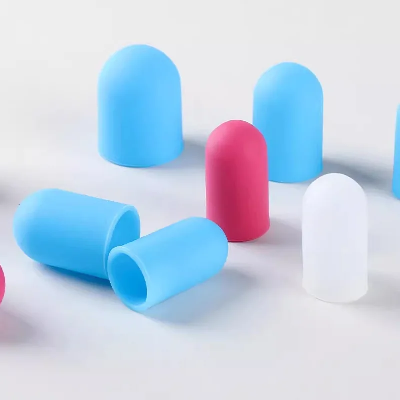 5Pcs Silicone Finger Protectors High-Temperature Resistant Anti-Slip Wear-Resistant Caps for Work Protection Finger Glove
