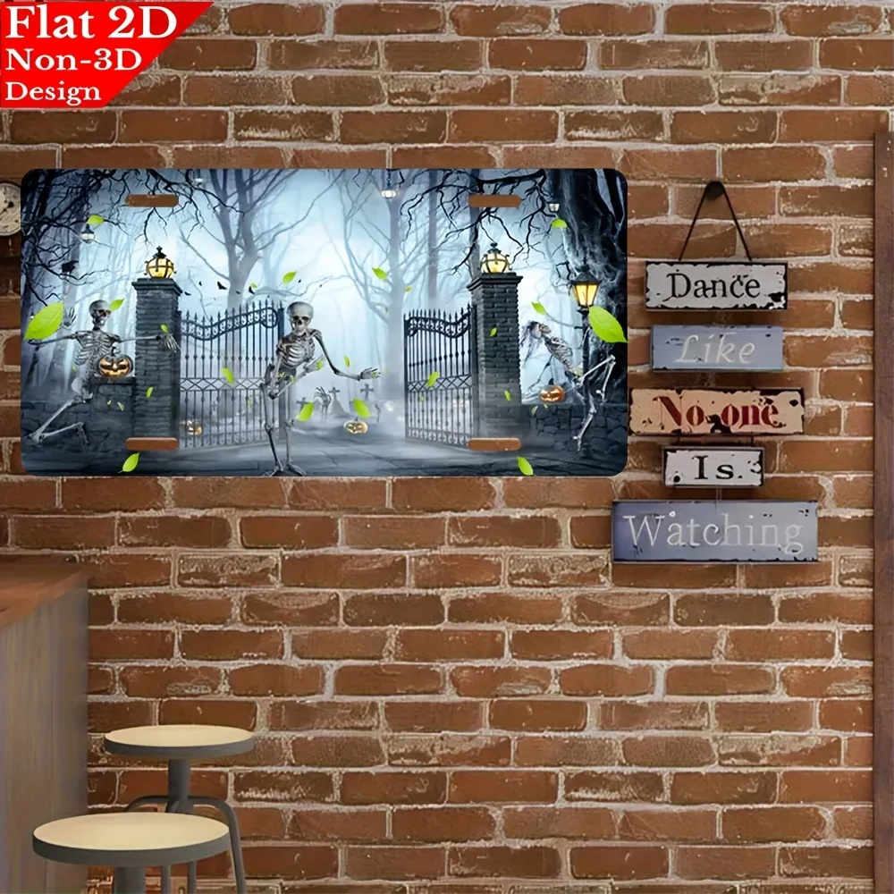 2D Flat, 2D Flat Enabled 2D Flat - [Enable] 2D Flat Is for Decorative Purposes Only, 2D Graphic Design, Unisex License Plate Cov