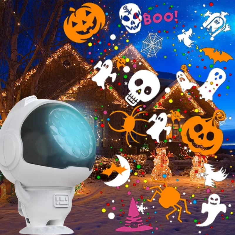 

Low price promotion Astronaut Projector USB Night Light Halloween Indoor Decoration Props Gift for Kids,Club,Party,Disco Beam