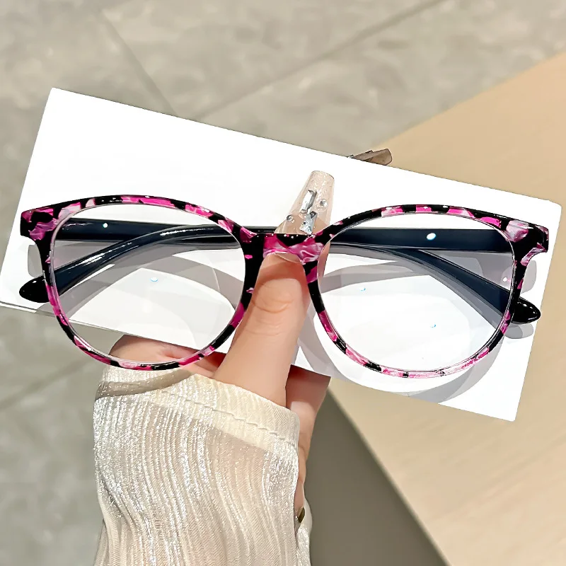 Modische bedruckte Lesebrille, Anti-Blaulicht-Brille für Menschen mittleren Alters und ältere Menschen, Retro-Lesebrille für Frauen
