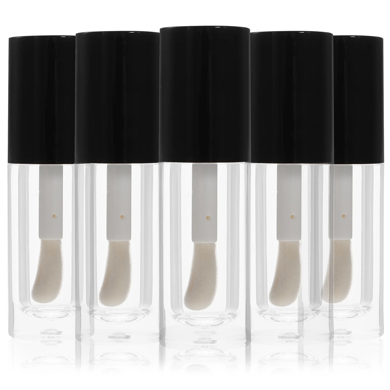 

5 Pcs Lip Gloss Tube Bulk Oil Containers with Wand Empty Tubes Stick Bottle Plastic Travel Reusable Lipstick